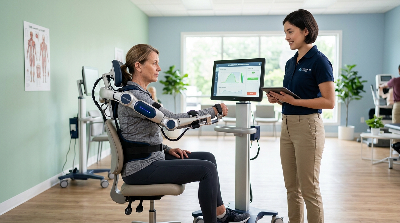 Exoesqueleto robótico de miembro superior para rehabilitación clínica